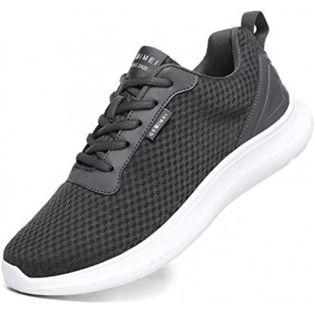 Men's Breathable Mesh Tennis Shoes Comfortable Gym Sneakers Lightweight Athletic Running Shoes Dark Grey