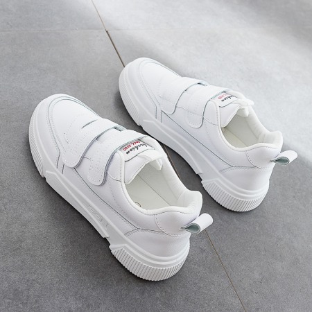 Spring New Velcro White Shoes Women's Casual Shoes Female Students Breathable Running Shoes Women